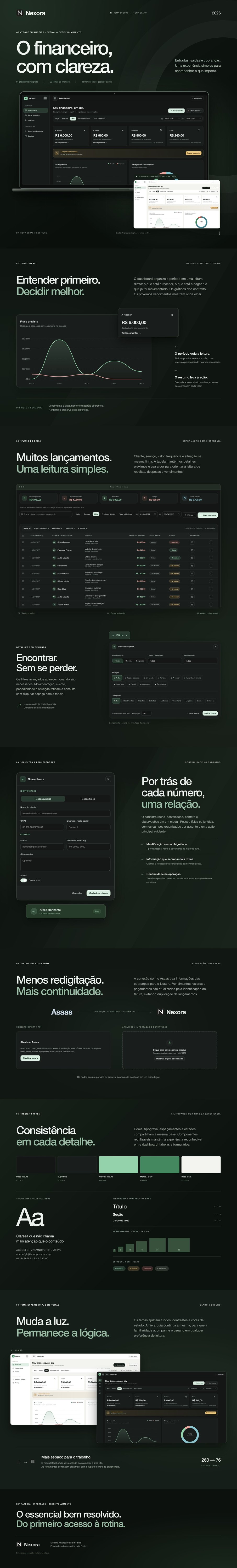 Nexora: tela 1 do projeto de erp e gestão desenvolvido pela Fosfo